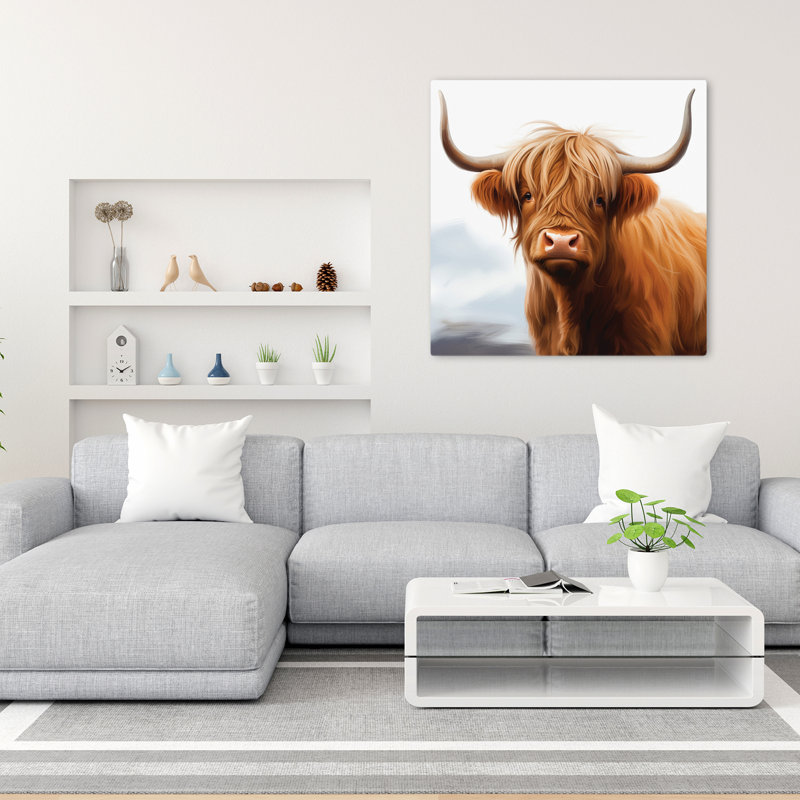 Silky Highland, art naturel contemporain, H 36 po x l 36 po