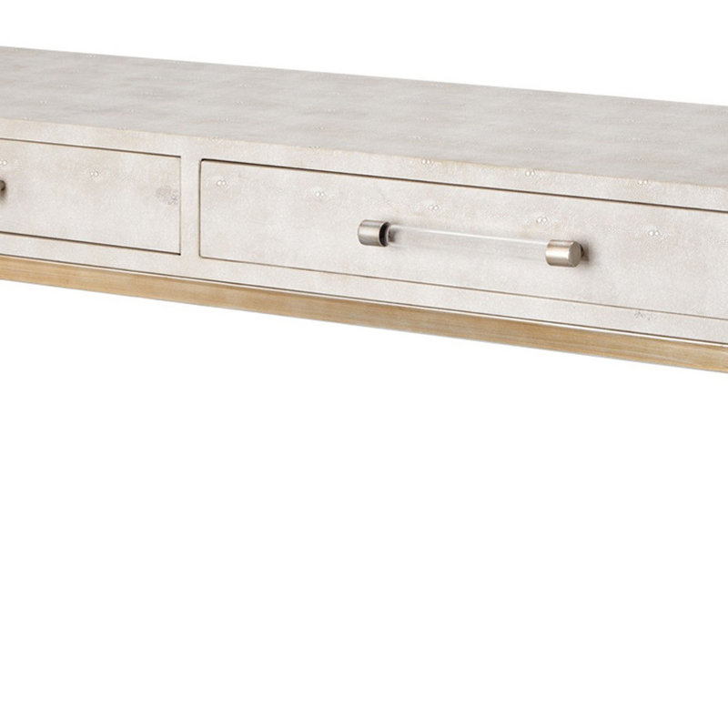 Console de 48 po, Blanc, Doré