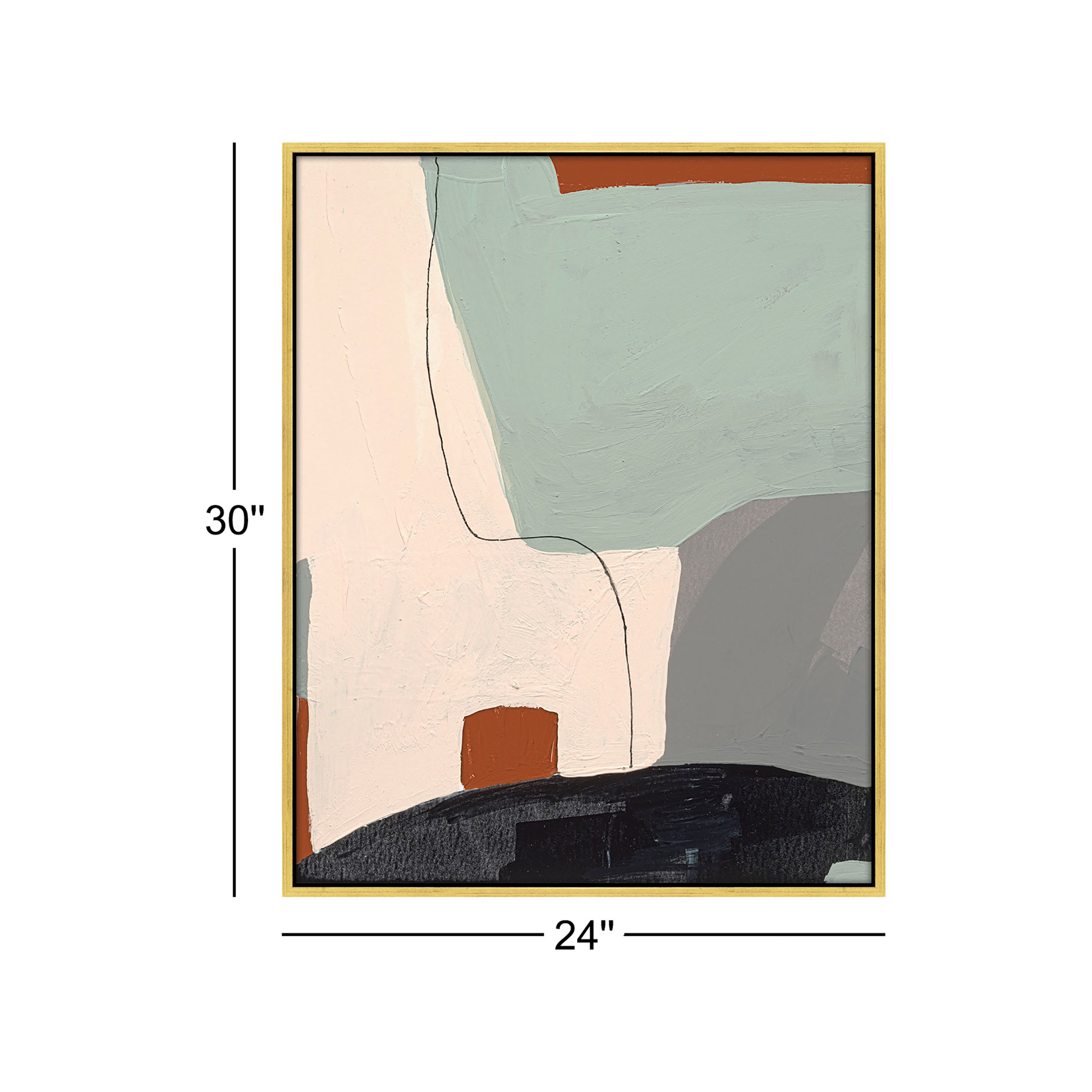 Dreamscape 3 by Andrea Stokes, 30" H x 24" W x 1.38" D, Gold Framed