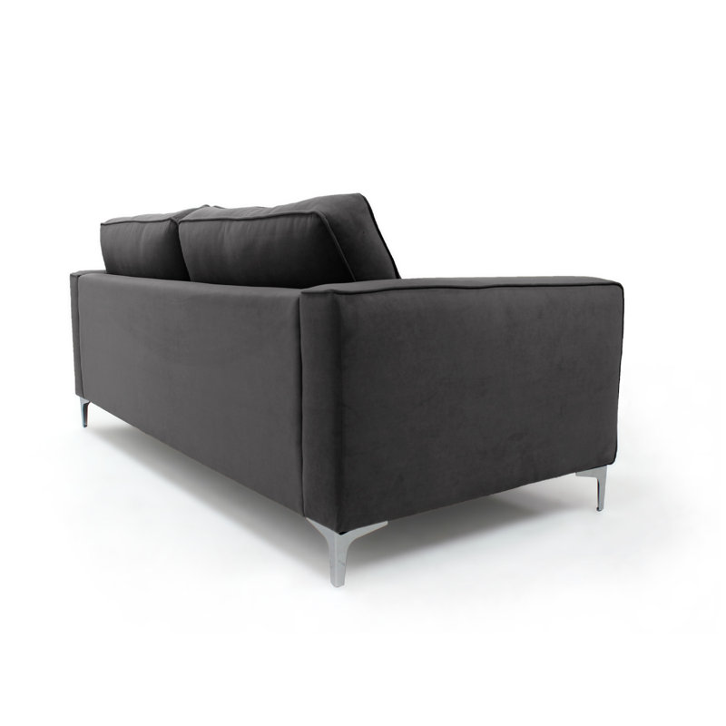 Georgio 3 Seater Velvet Sofa, Grey