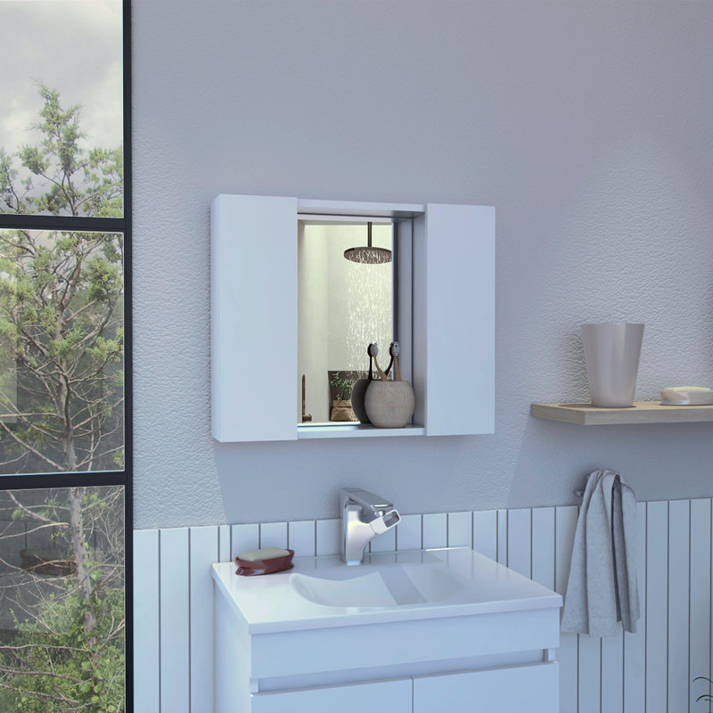 Ellegrini 1-Drawer Medicine Cabinet White