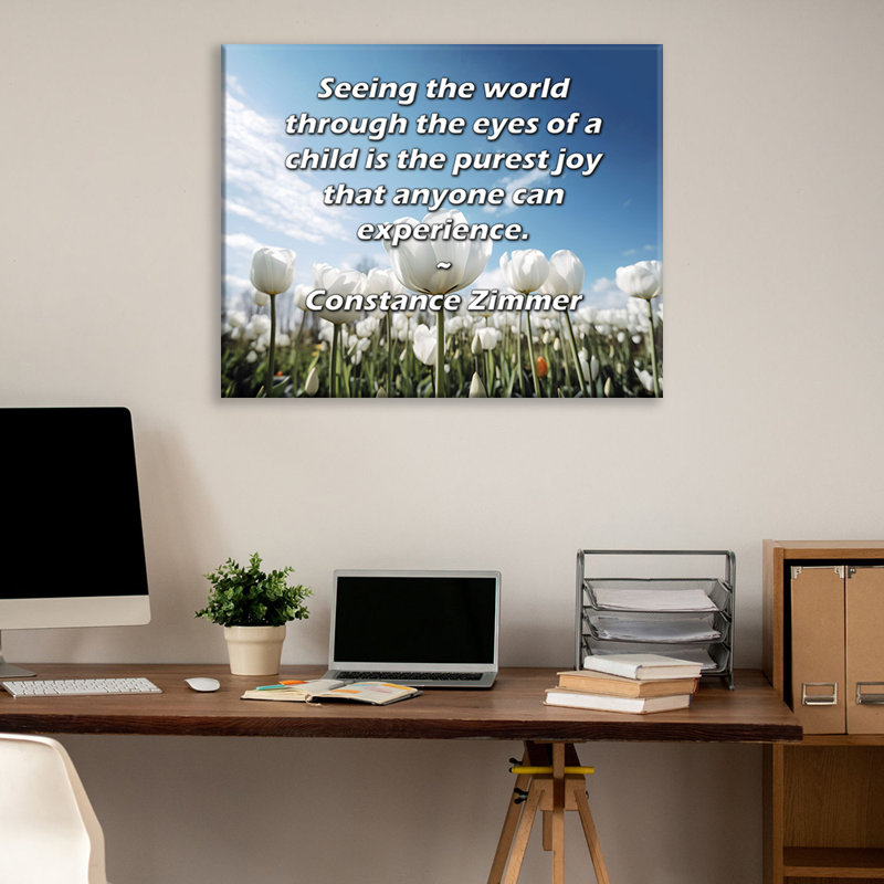 ArtsyQuotes Gallery Wrapped Canvas By Constance Zimmer: "Seeing the world through the eyes of a child is the purest joy that anyone can experience."