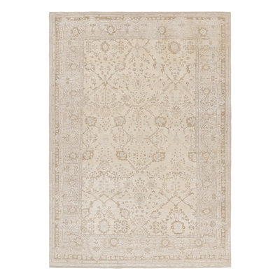 Oushak Hand Knotted Floral Area Rug