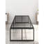 Structure de lit grand en métal avec un design minimaliste et un support silencieux-1879308789