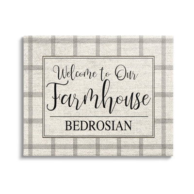 Plaid Family Farmhouse cmw-010 Personalized Wall Art