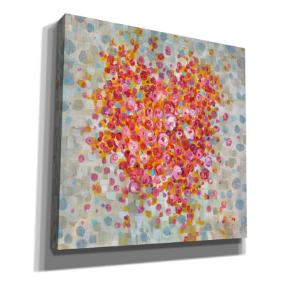 Cercle de cœurs, impression sur toile tendue