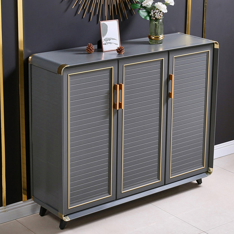 Rangement pour chaussures en alliage d'aluminium gris