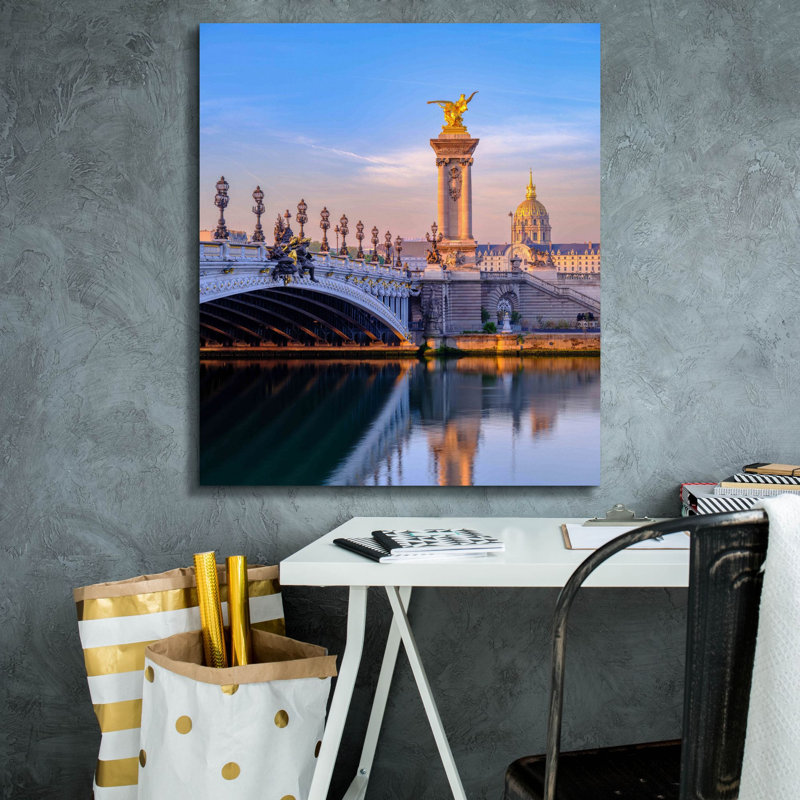 «Paris - Alexander Iii Bridge» par Epic Portfolio, art mural sur toile, H 30 po x l 26 po x P 1,5 po