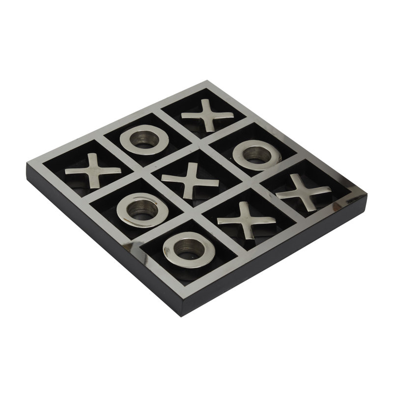 Ensemble de jeu Tic Tac Toe Parlex, Argent