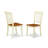 7 Piece Dining Room Table Set Consist of an Oval Wooden Table with Butterfly Leaf and 6 Kitchen Dining Chairs, Buttermilk & Cherry