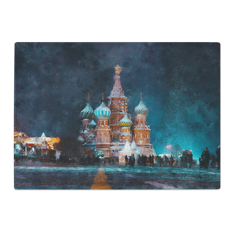 St Basils Cathedral at Night Chopping Board, 0.4cm H x 20cm W x 28.5cm L