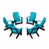 Bleu Aruba / noir est en rupture de stock