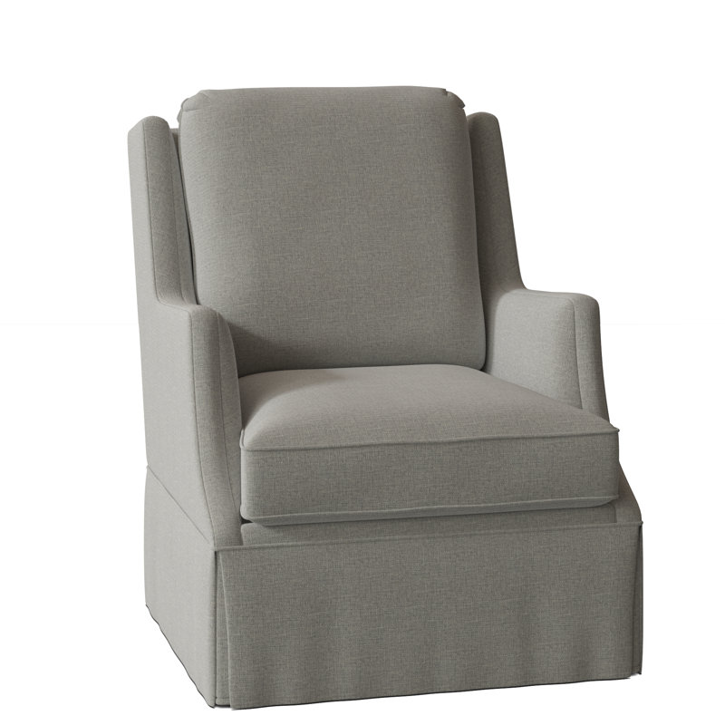 Savannah Linen Boucle Swivel Wingback Chair, 3162 Silver Polyester