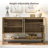 Pomodoro Boho Rattan Sideboard With 4-Door And 1- Open Shelf,  Versatile Storage Cabinet-1253517825