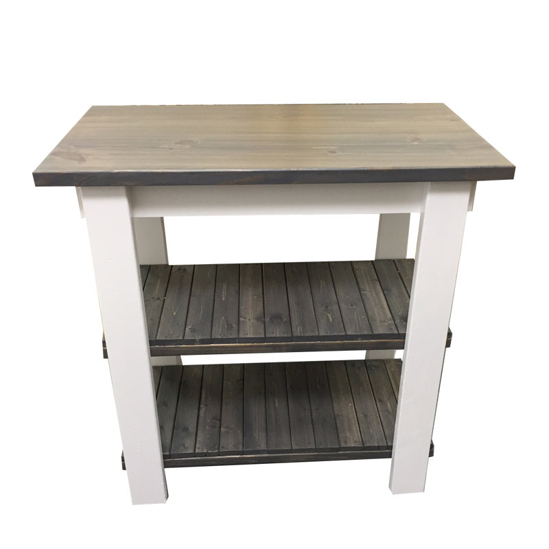 Mccardle Solid Wood Kitchen Island, White