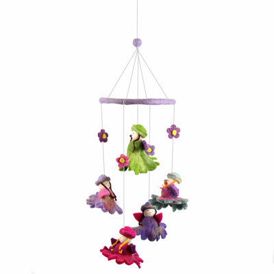 Mobile de fée fleur feutre Carroll