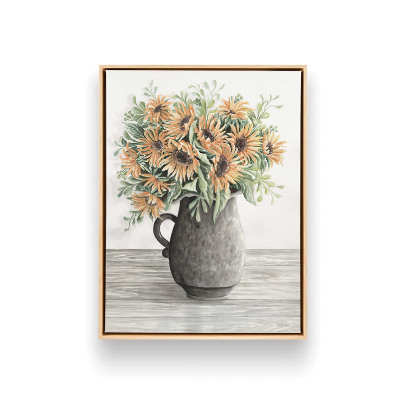 «Fall Floral Bouquet II» par Cindy Jacobs, reproduction d'art, L 12 po x H 16 po, Toile avec cadre, Tanné