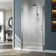 FPivot 34 in.W x 72 in.H Pivot Frameless Glass Shower Door with 6mm Clear Tempered Glass for Bathroom