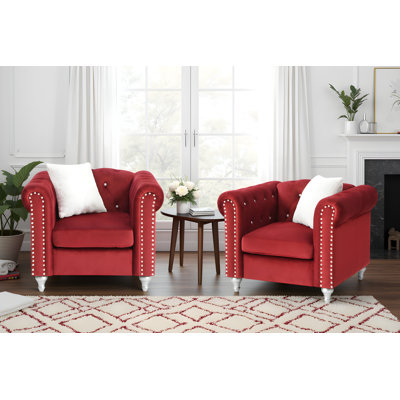 Latonya Velvet Chair Set Of 2