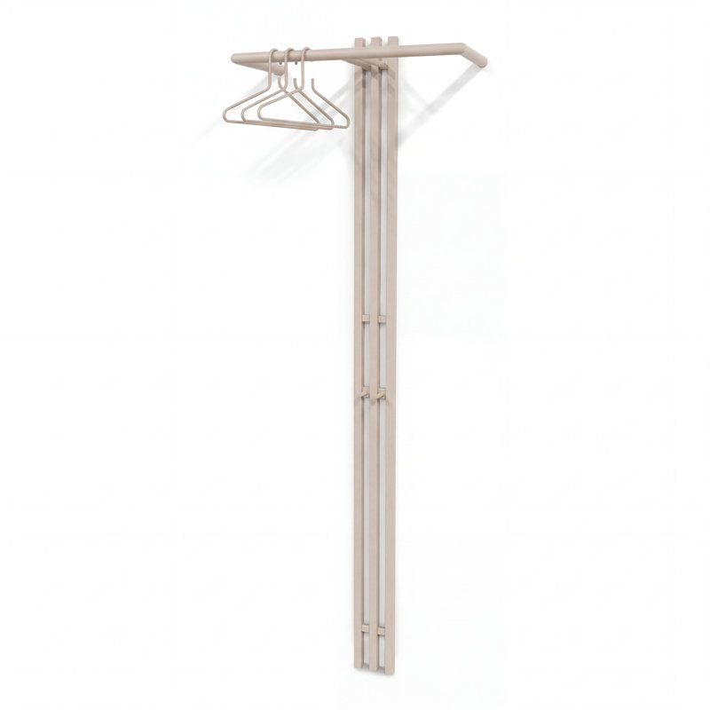 Senza 2 - Hook Wall Mounted Coat Rack , Silky Taupe