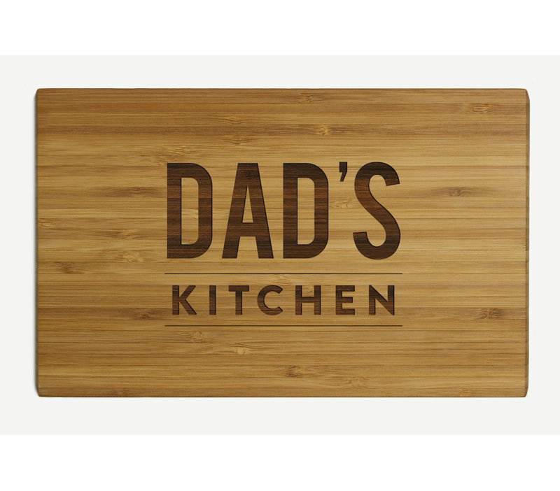 Koyal Wholesale "Dad's Kitchen" Bamboo Cutting Board