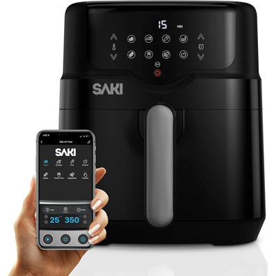 Friteuse numérique Smart Air Fryer 4,7 pte contrôlée par l'application, 7 préréglages, température maximale de 400 ° F, panier antiadhésif en céramique, conception de comptoir compacte
