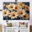 Ensemble de décorations murales marguerites monochromes jaunes et noires IV-107190066-107190068