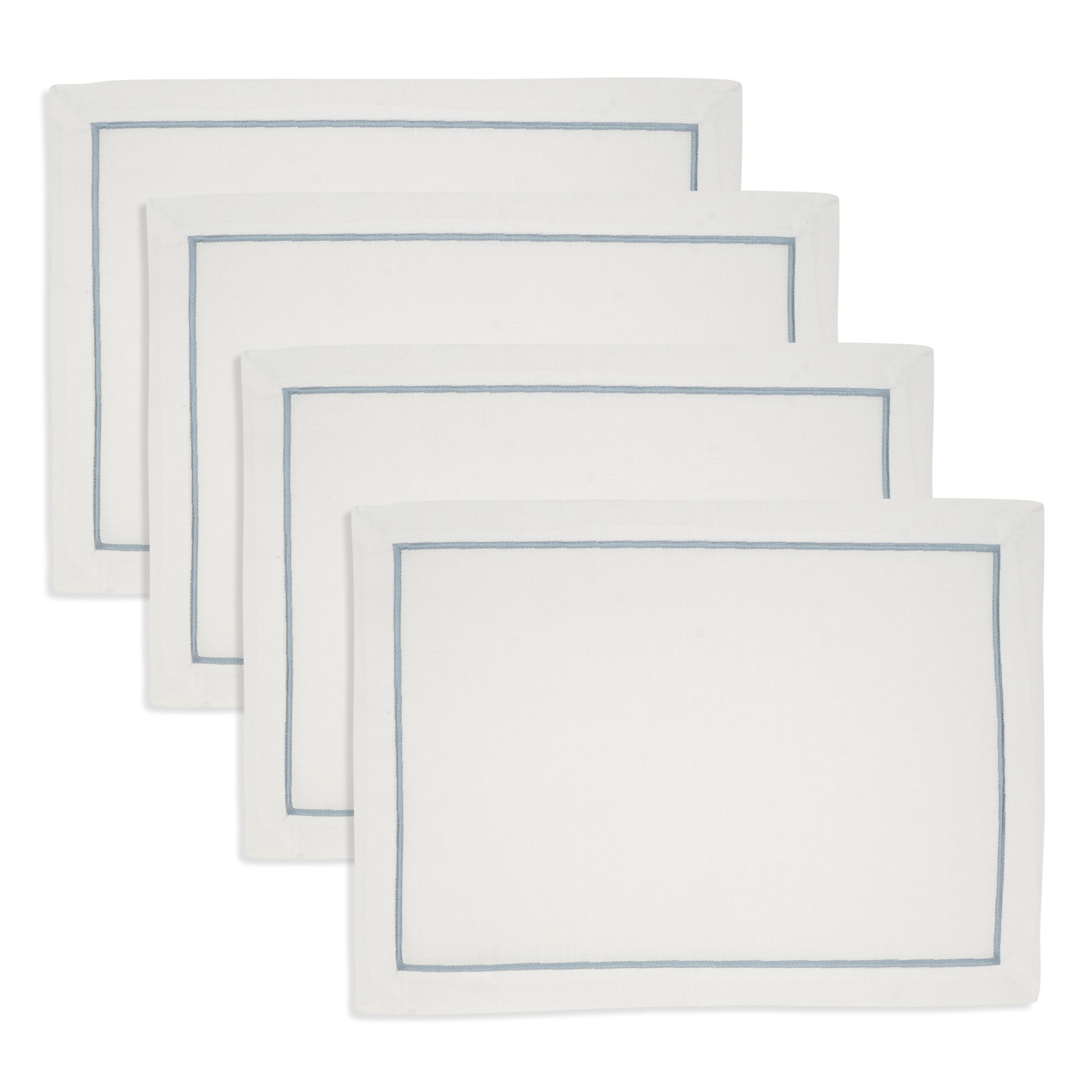 Embroidered Placemat, Gray