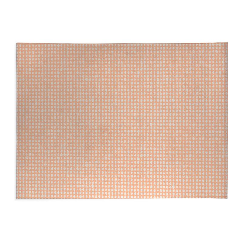 Grunge Row Kids Play Mat, Rectangle 3' x 5', Peach/Orange