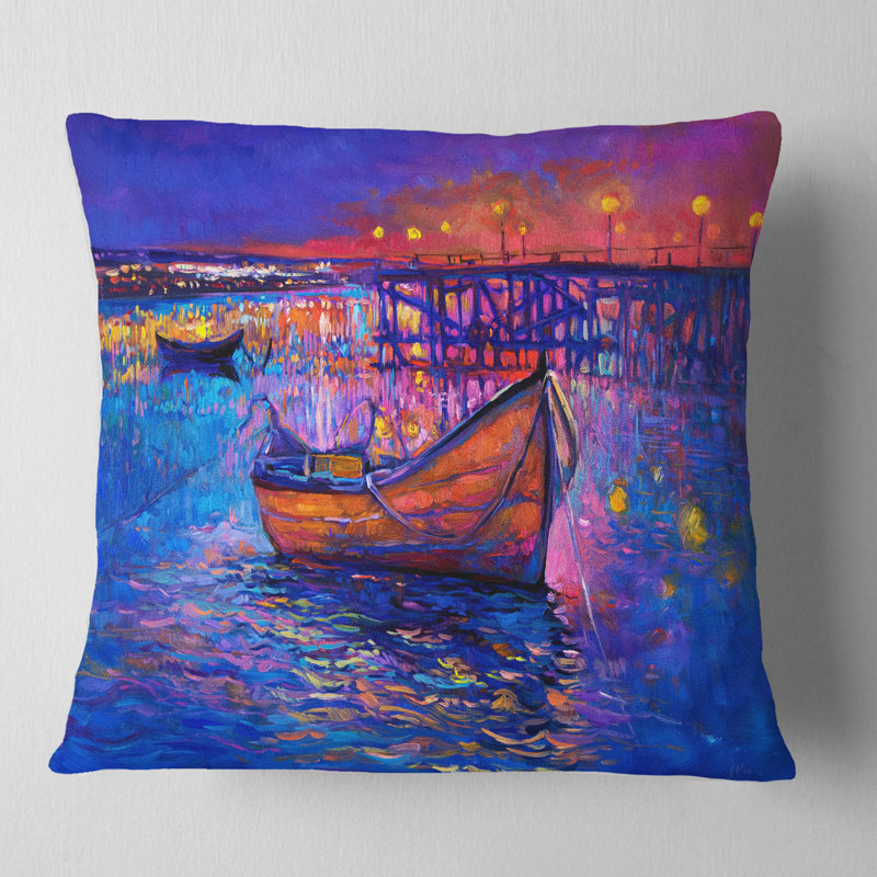 Bateaux et l'oreiller de la ville Seascape