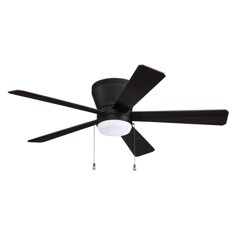Merit 52'' Ceiling Fan with LED Lights, Flat Black