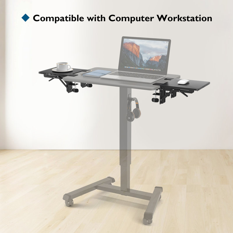 1.2cm H x 23cm W Desk Keyboard Tray/Drawer, Black