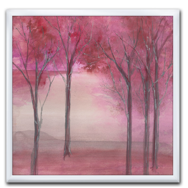 Cadre photo « rose forest », impression sur toile, Cadre blanc, H 16 po x l 16 po x P 1 po