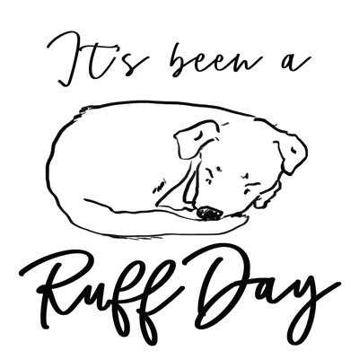 Ruff Day - Wrapped Canvas Print