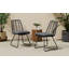 2 pièces Chaise d'extérieur avec 2 coussins, gris
