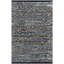 Tapis bleu en coton / jute tissé à la main à rayures Doleman-2117637254