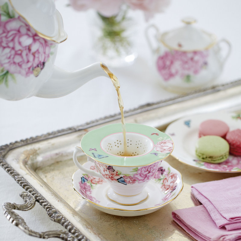 Royal Albert Miranda Kerr 3 Piece 8" Bone China Teacup Saucer and Salad Plate Set