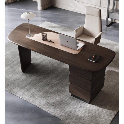 Bureau moderne en bois massif avec tiroirs de rangement