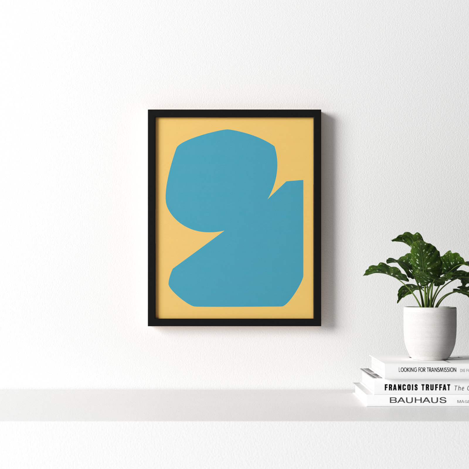 Blue Study 2 by Michael Kempen, Black Framed, 20"H x 16"W x 1.25"D