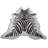 Zebra Print Cowhide Rug