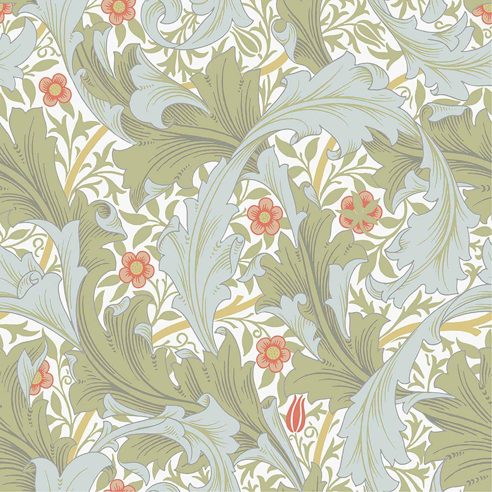 Granville Floral Wallpaper, Olive