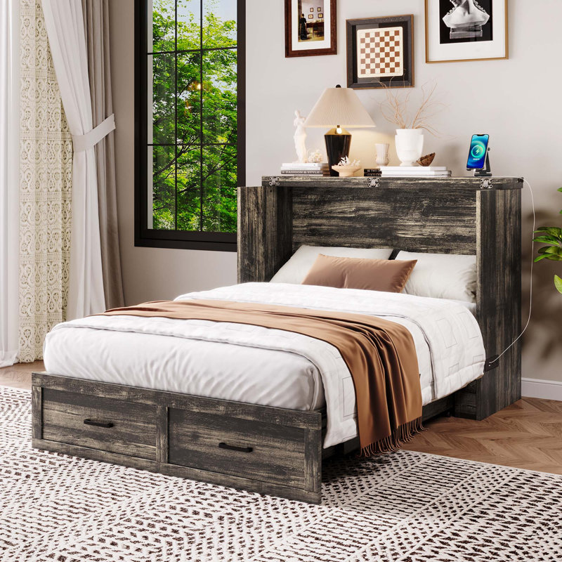 Armoire murale avec station de charge Murphy, gris, Double