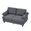 Causeuse 59,5 po en tissu de polyester moderne et classique.