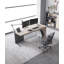 Bureau de direction moderne, bureau d'écriture d'ordinateur pour bureau à domicile, bureau de mobilier de bureau, poste de travail en acier inoxydable, structure robuste, bureau épais de 1,97 po-1582091986