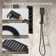 4-Function Digital Display 22" Wall-Mount Thermostatic Complete Shower System with 3 Body Jets