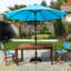 Parasol de marché 9pi avec bouton poussoir-111781684