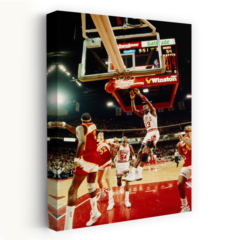 Basketball Match In Progress Michael Jordan Chicago Bulls United Center Chicago Cook County Illinois Usa Contemporary Bull Architecture Art