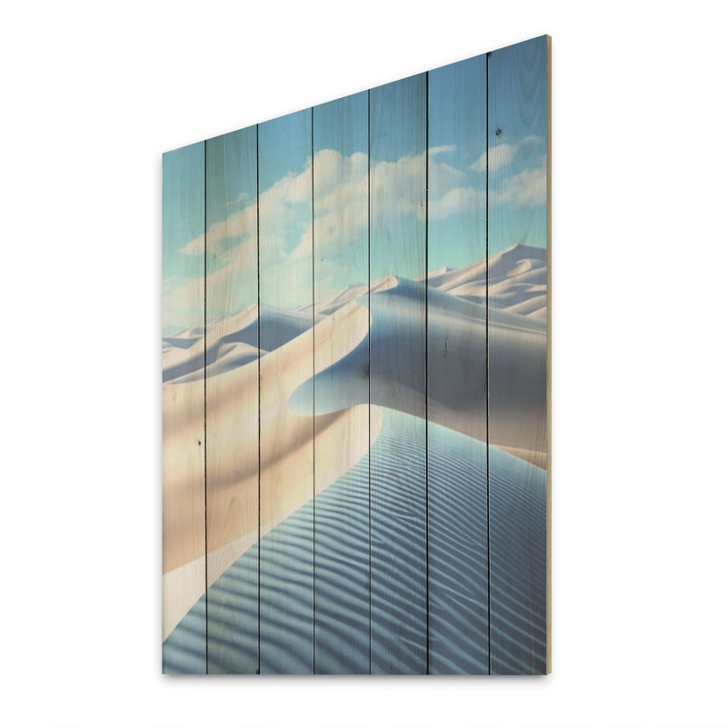 «Dune Simplicity Landscape» - art mural en bois côtier sur bois de pin naturel, H 20 po x l 10 po