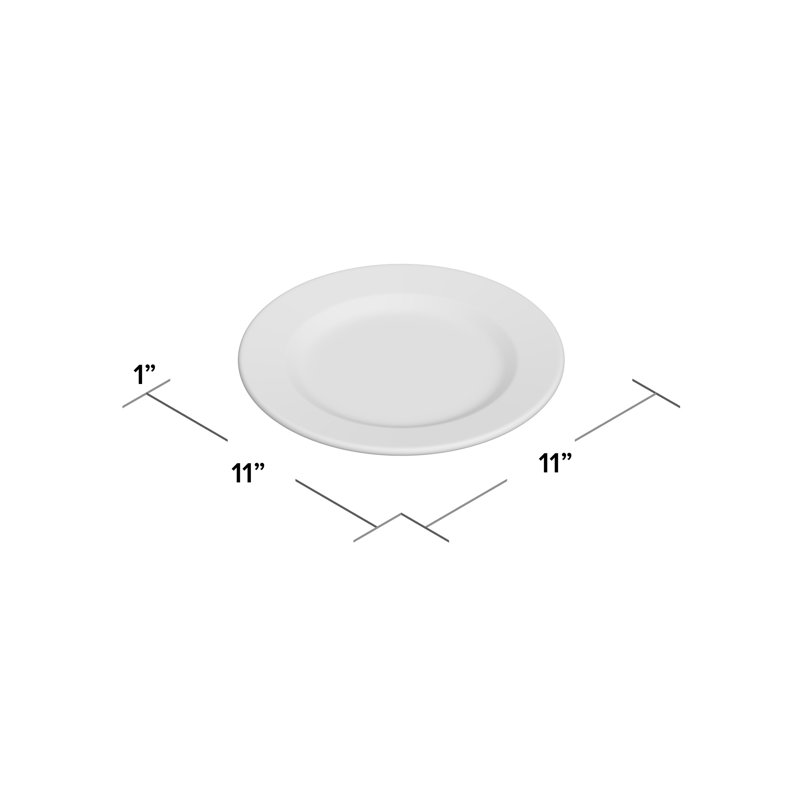 Assiette plate en mélamine 11 po Grove, Aigue-marine