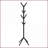 Coat Racks, Modern Industrial 4-Tier 8-Hook Free Standing 70” H for Entryway/Bedroom | Black | Metal